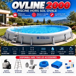 OVLINE 2000 – piscine hors sol ovale