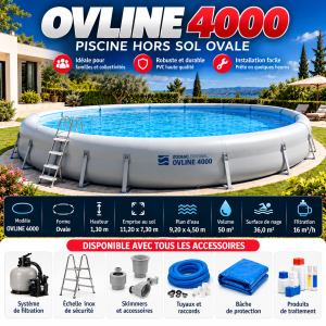 OVLINE 4000 – piscine hors sol ovale