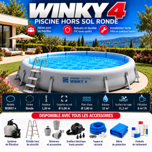 WINKY 4 – piscine hors sol ronde
