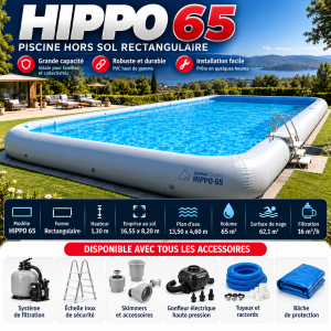 HIPPO 65 – piscine hors sol rectangulaire